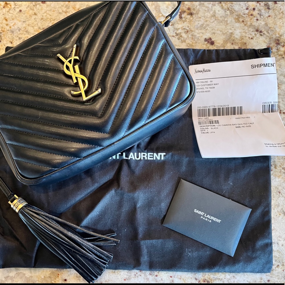 Authentic YSL black camera bag
